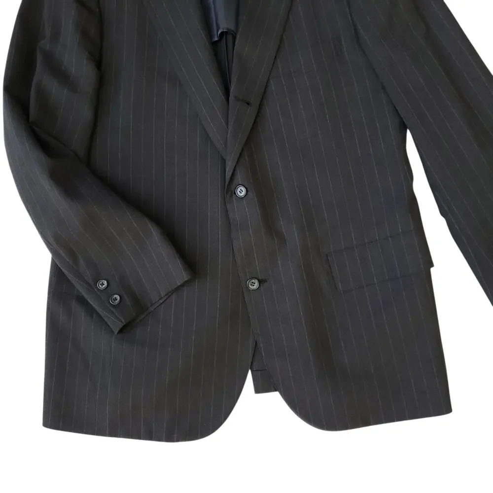 Vintage Brooks Brothers Wool Jacket Blazer Sport Coat Wool Stripe Gentleman 41R